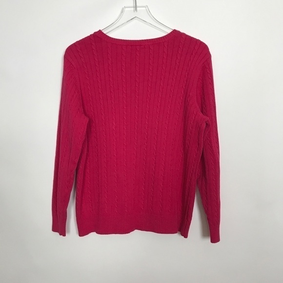 Izod pink 100% cotton cable knit sweater size 1X - Picture 5 of 8